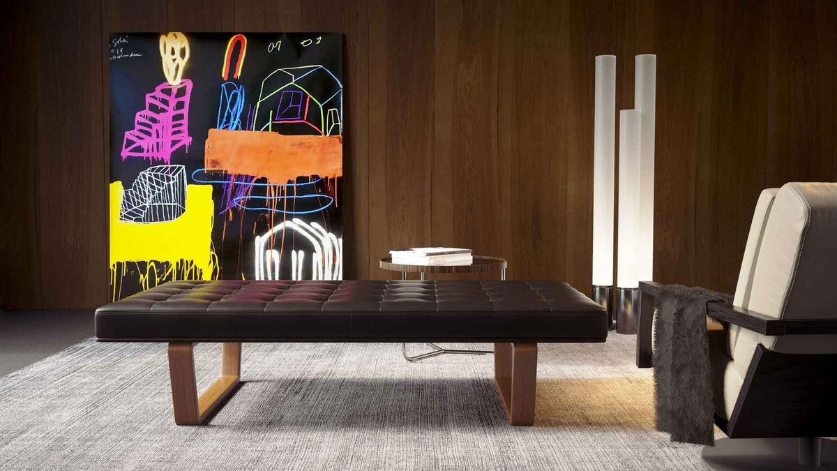 Charlton Bench Onyx/Walnut