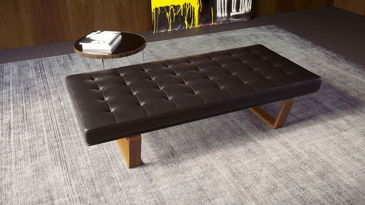 Charlton Bench Onyx/Walnut