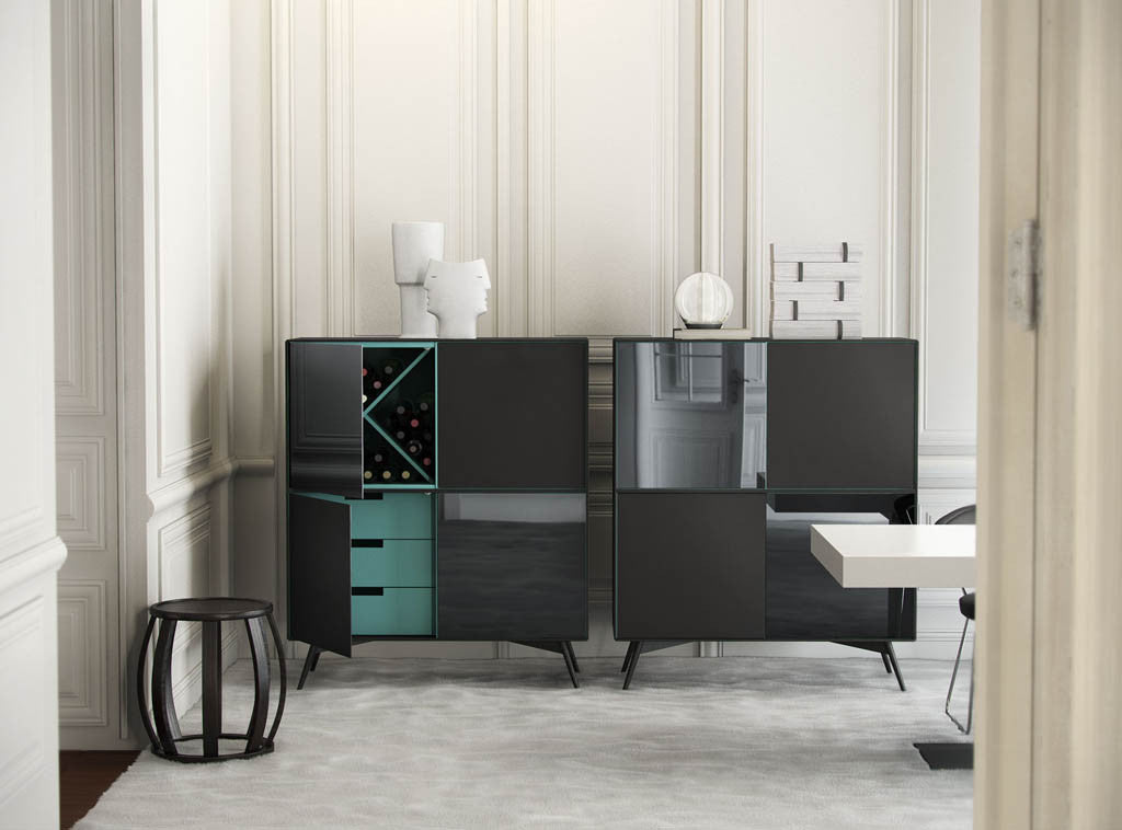 Christopher Highboard Asphalt Matte