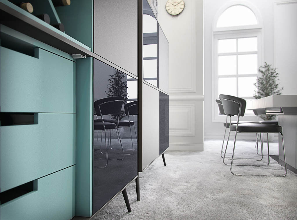 Christopher Highboard Asphalt Matte