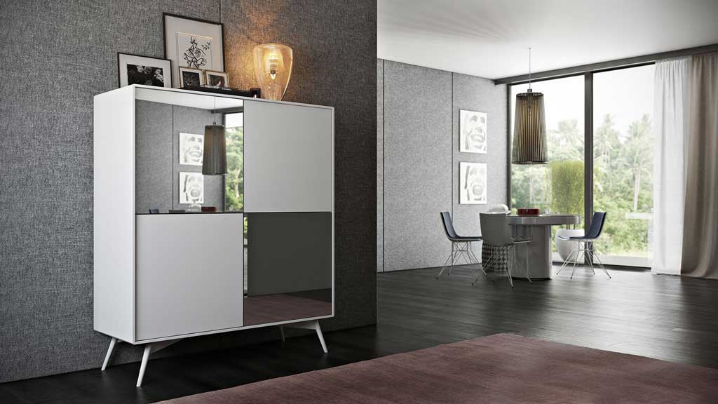 Christopher Highboard White Matte