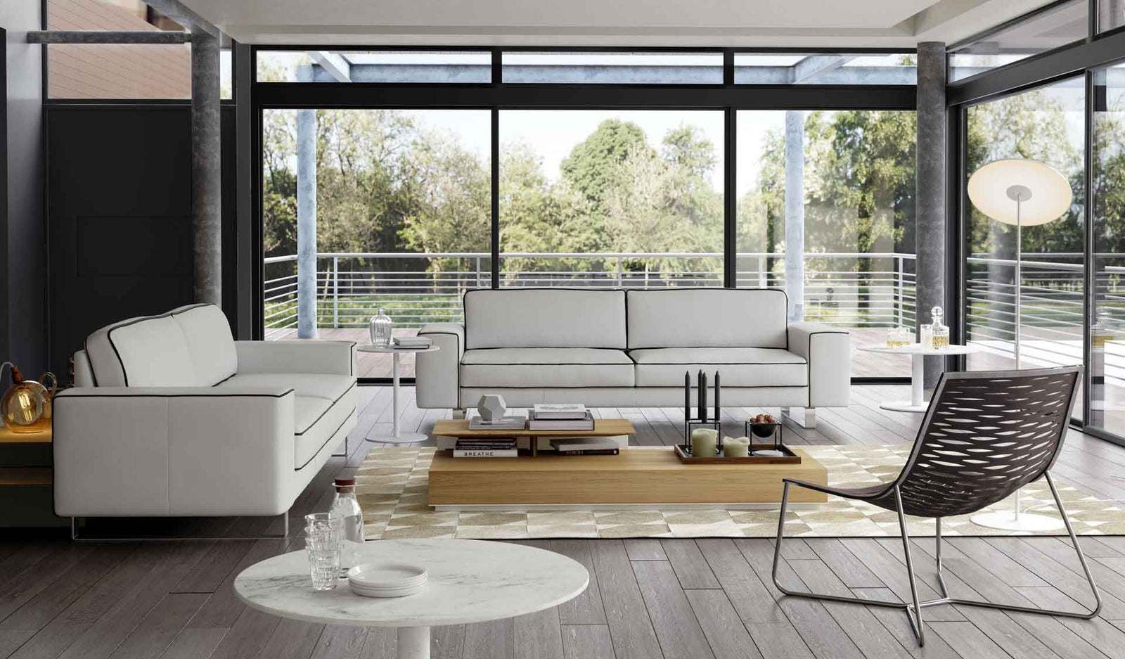 Waverly Sofa Soft Snow/Fendi