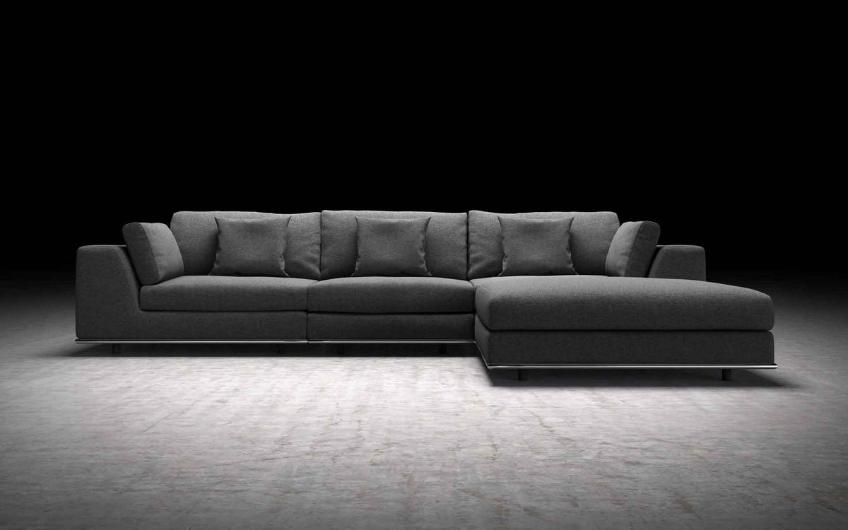 Perry Sectional Sofa Shadow Gray