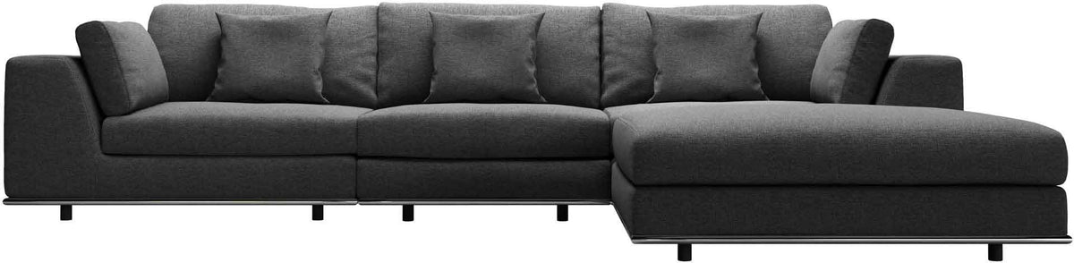 Perry Sectional Sofa Shadow Gray
