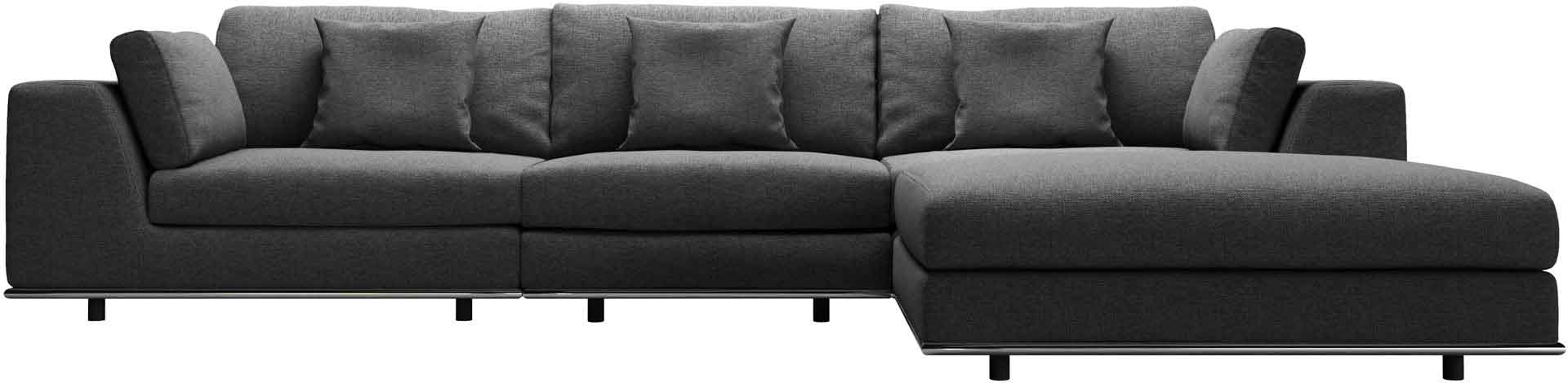 Perry Sectional Sofa Shadow Gray