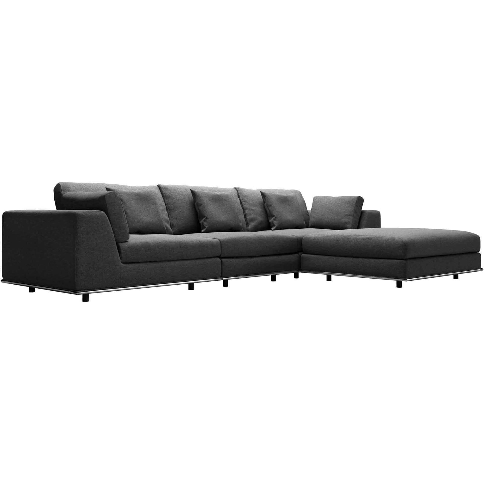 Perry Sectional Sofa Shadow Gray