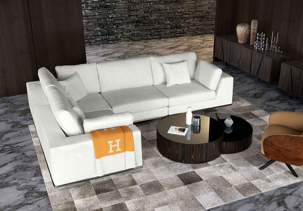 Perry Compact L-Corner Sofa Moonbeam