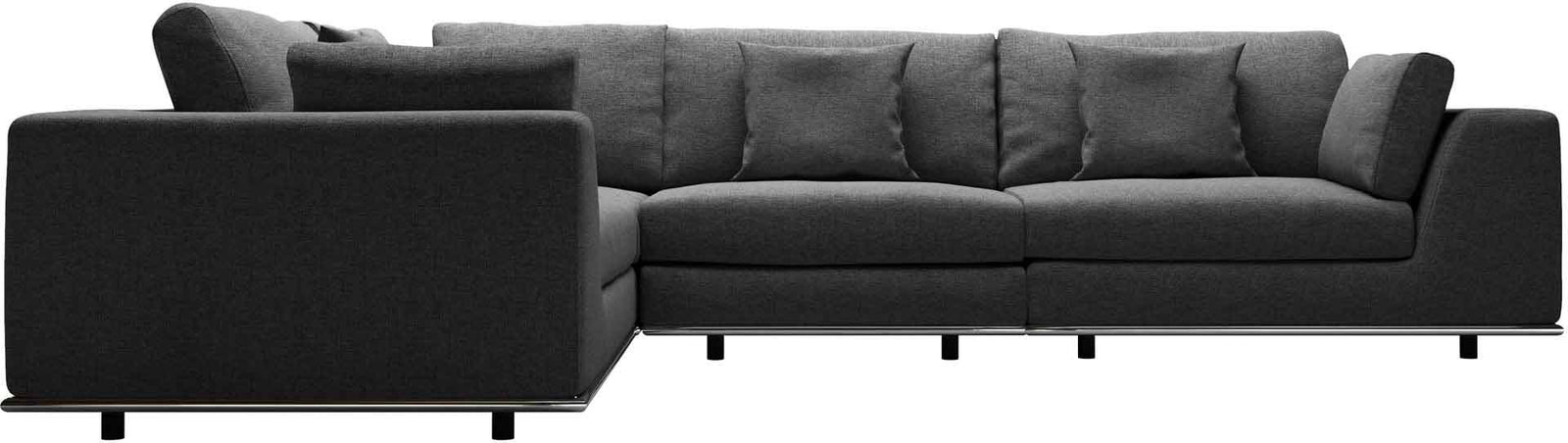 Perry Compact L-Corner Sofa Sofa Shadow Gray