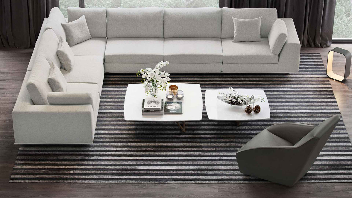 Perry Extended L-Corner Sofa Moonbeam