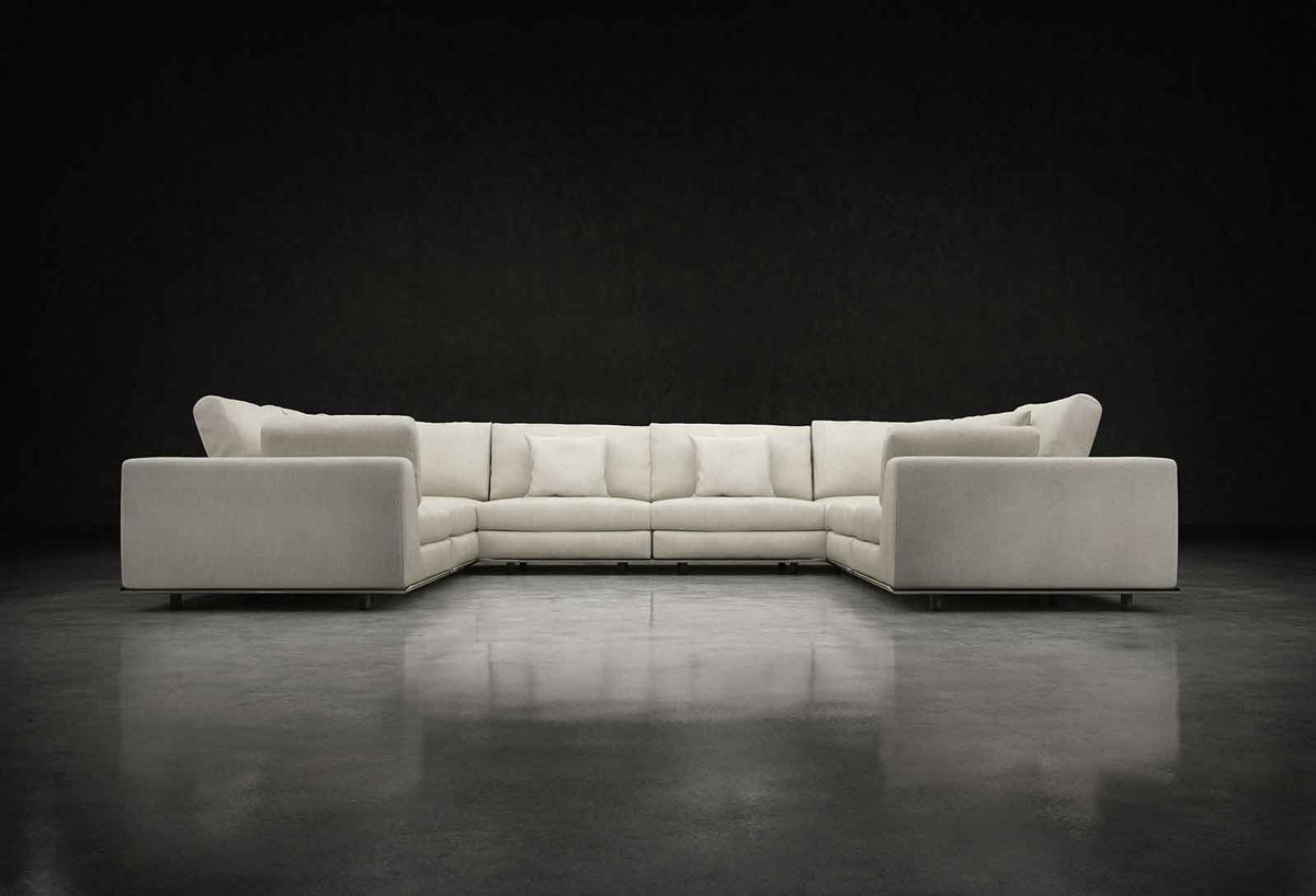 Perry U-Sectional Sofa Moonbeam
