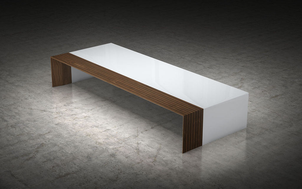 Beckenham Coffee Table White/Walnut
