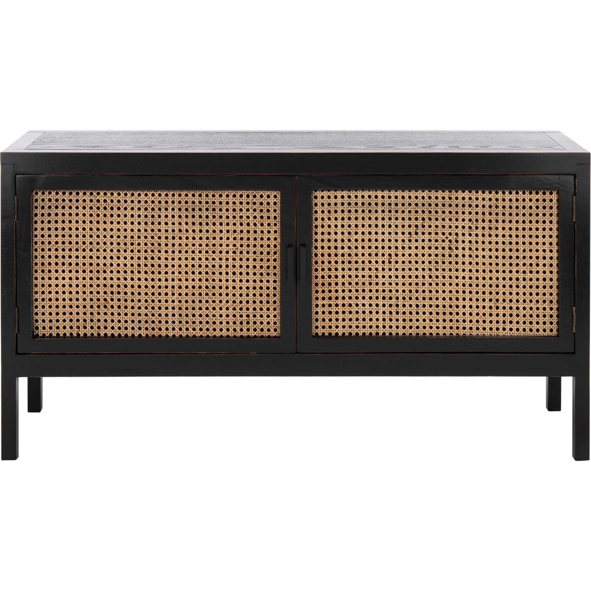 Kamdyn 2 Door Media Stand Black/Light Natural