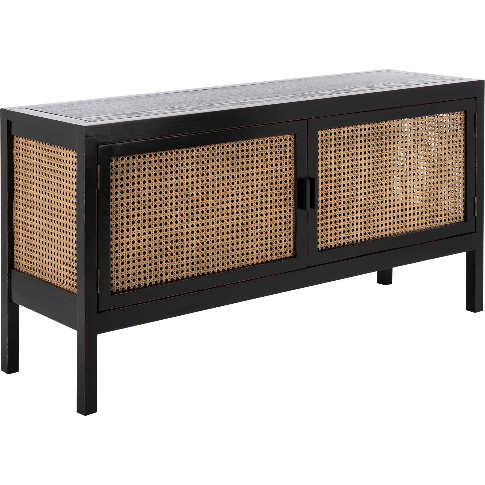 Kamdyn 2 Door Media Stand Black/Light Natural