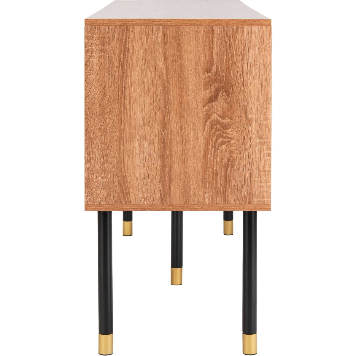 Shanara TV Stand White/Natural/Black/Gold