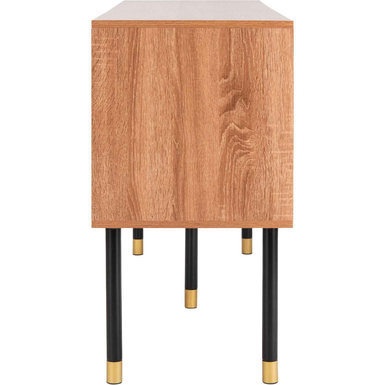 Shanara TV Stand White/Natural/Black/Gold