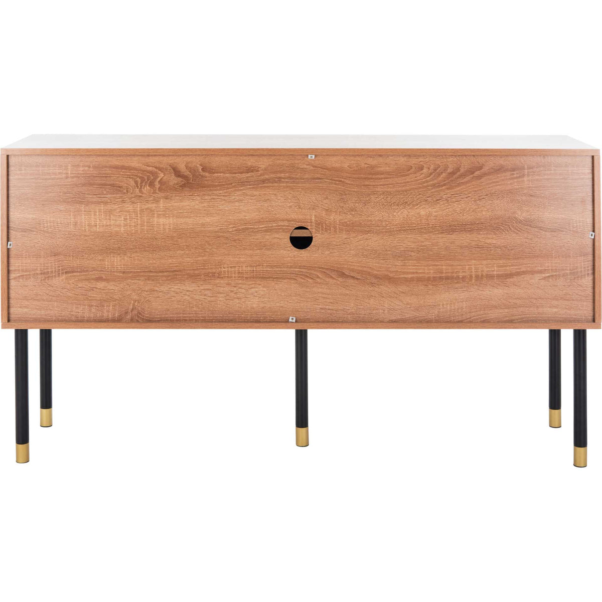 Oaklee TV Stand Natural/White/Black/Gold