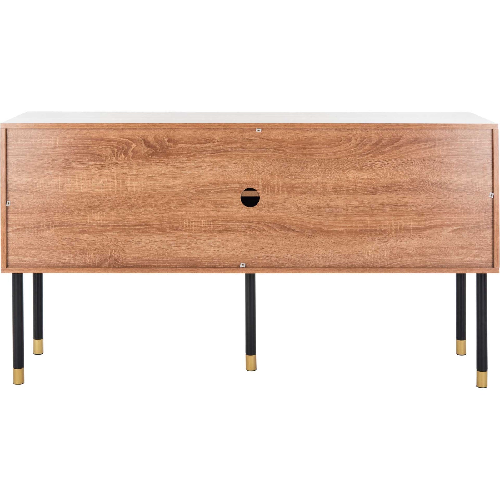 Oaklee TV Stand Natural/White/Black/Gold