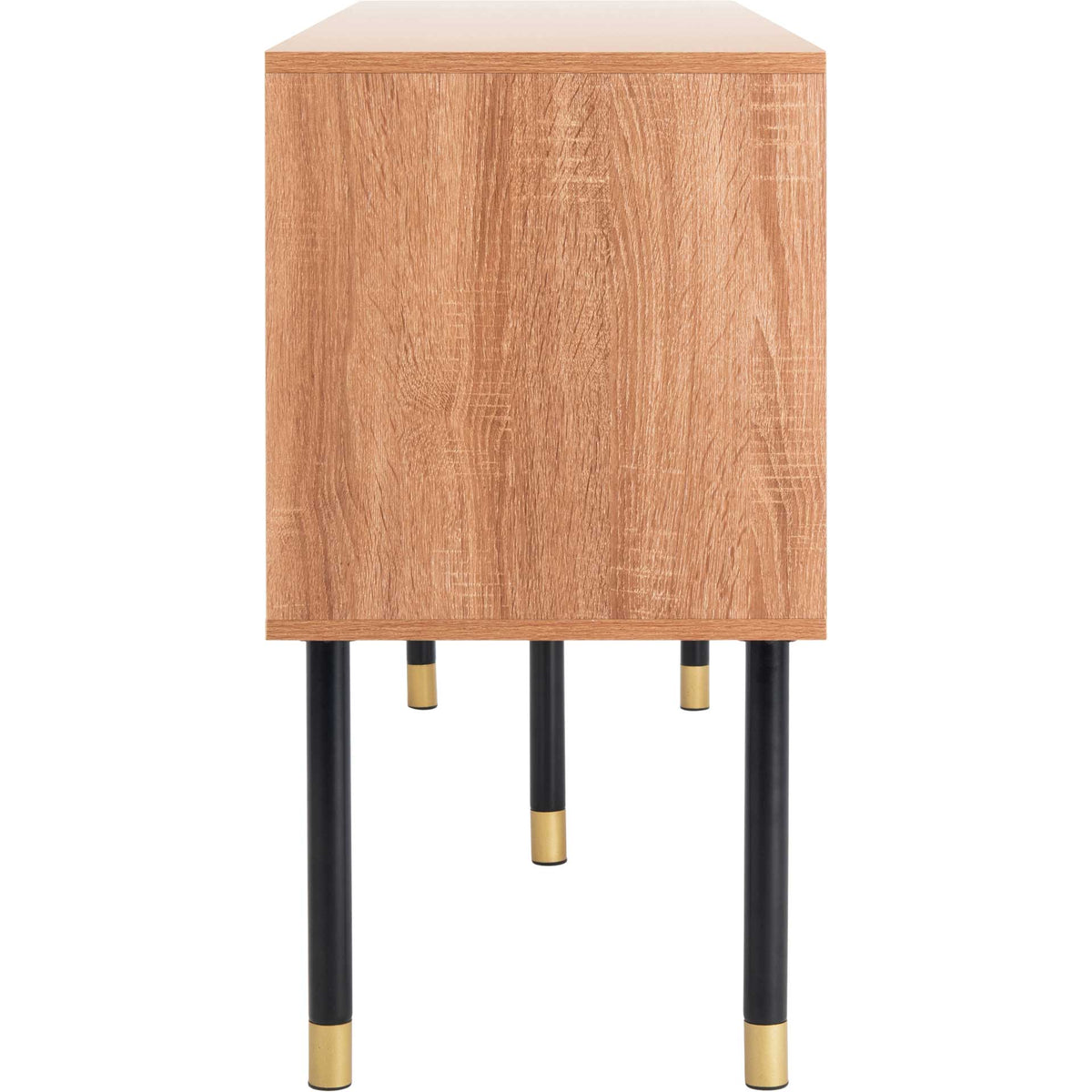 Oaklee TV Stand Natural/White/Black/Gold