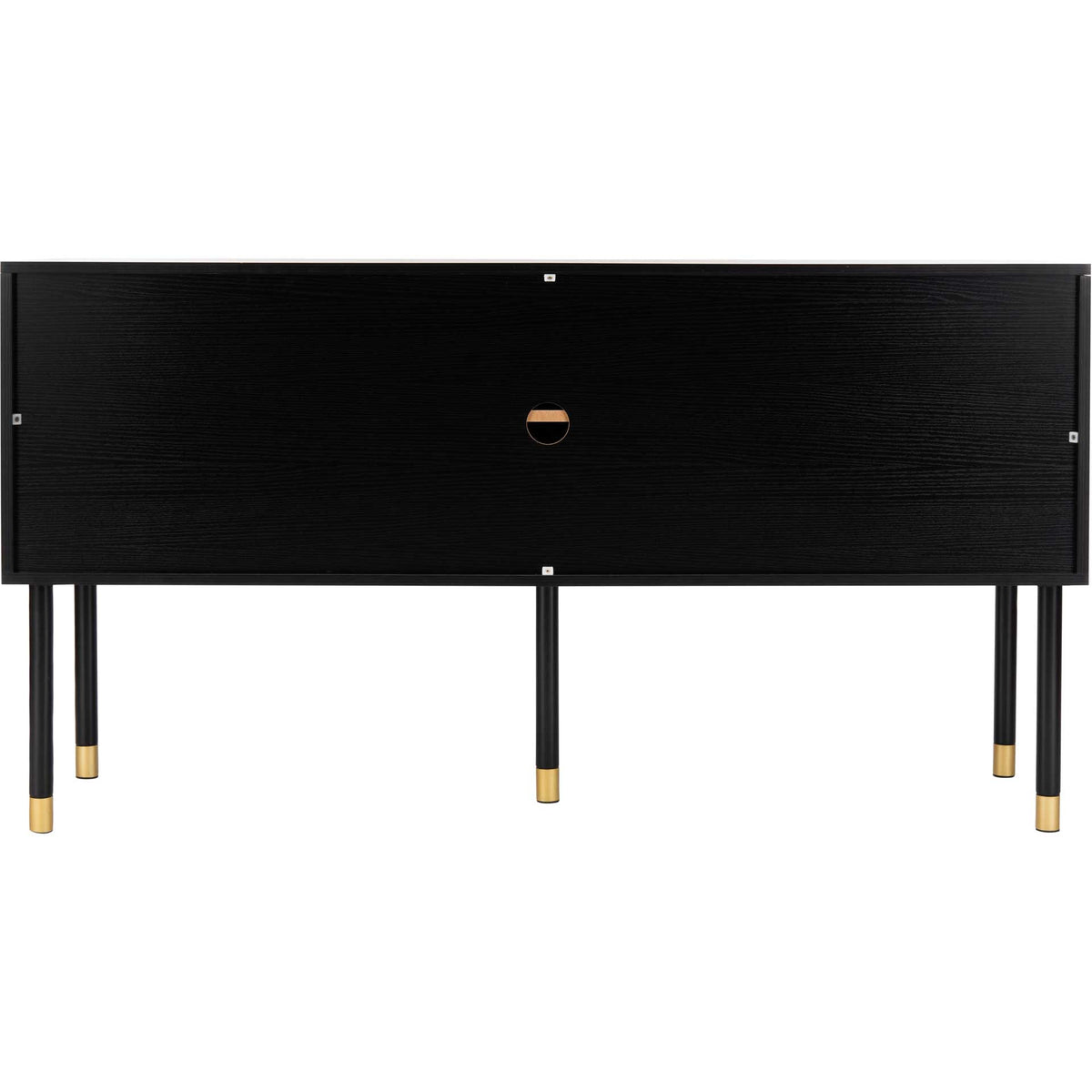 Oaklee TV Stand Black/White/Gold