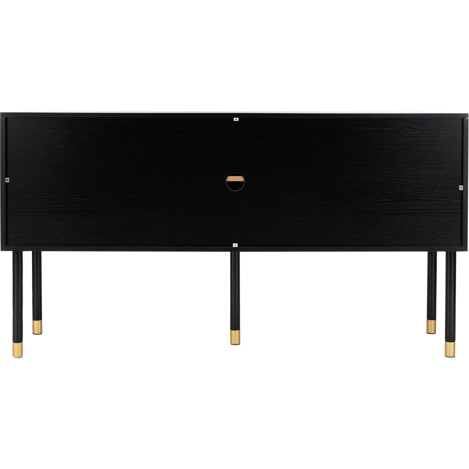 Oaklee TV Stand Black/White/Gold