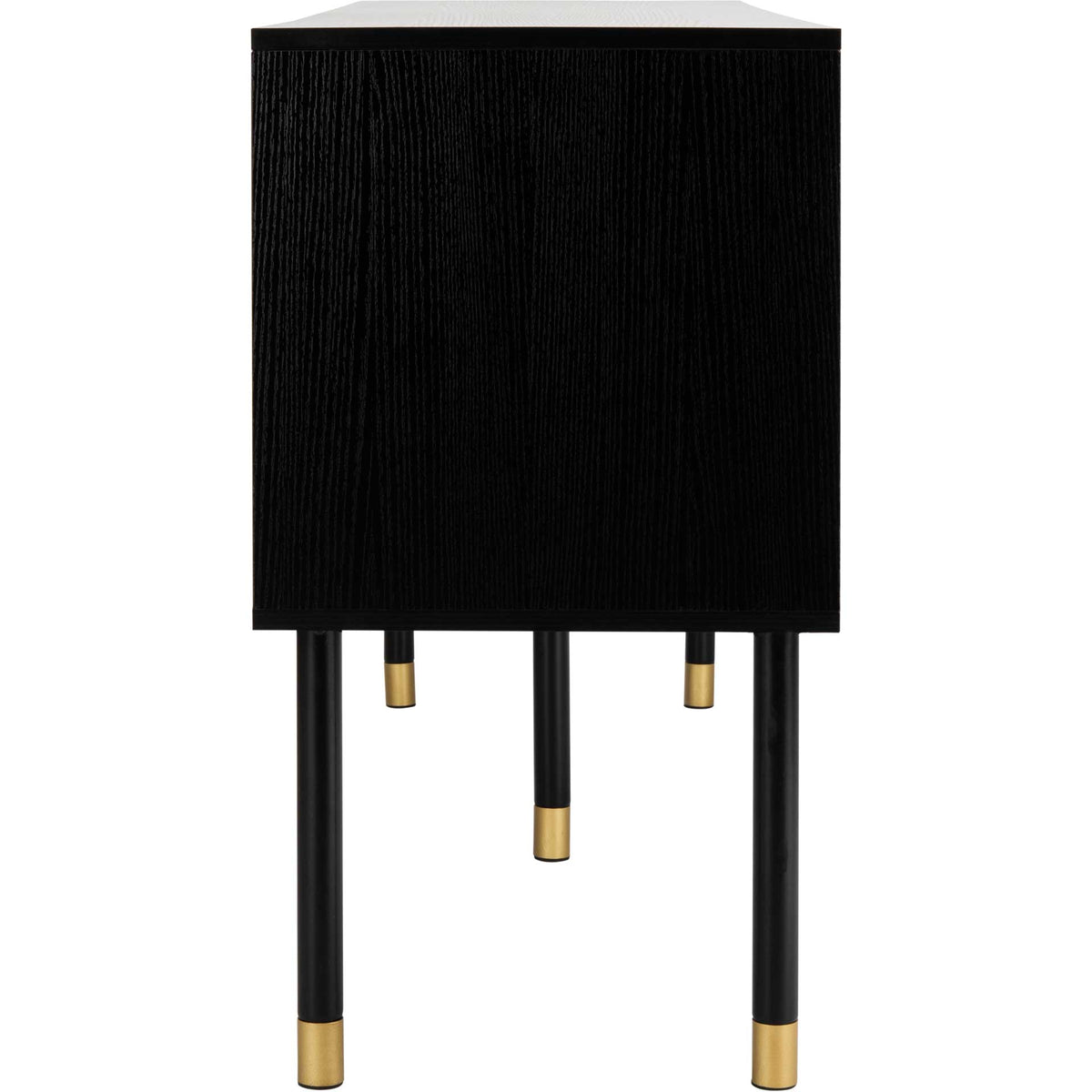 Oaklee TV Stand Black/White/Gold