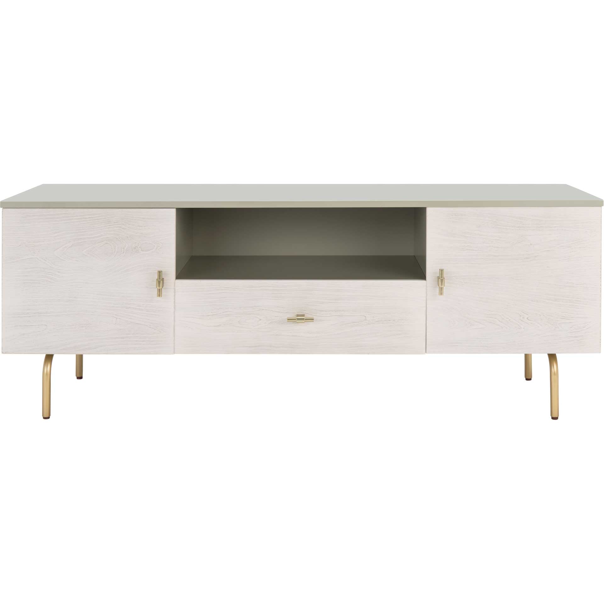 Gemma TV Stand Gray/White Washed