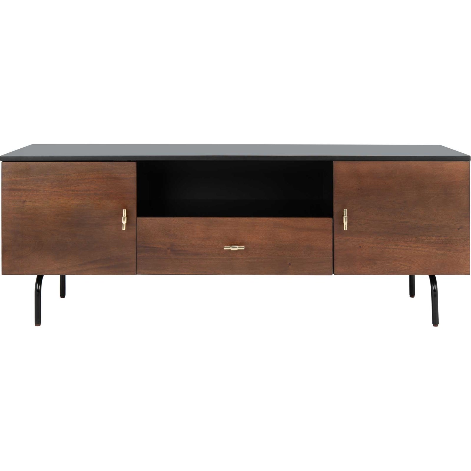 Gemma TV Stand Black/Walnut
