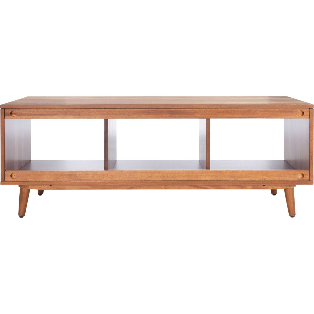 Crane Open Shelf Media Stand Natural Acacia