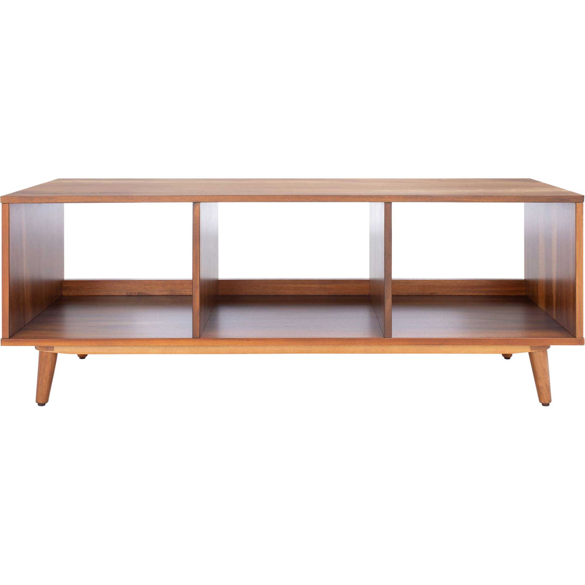 Crane Open Shelf Media Stand Natural Acacia