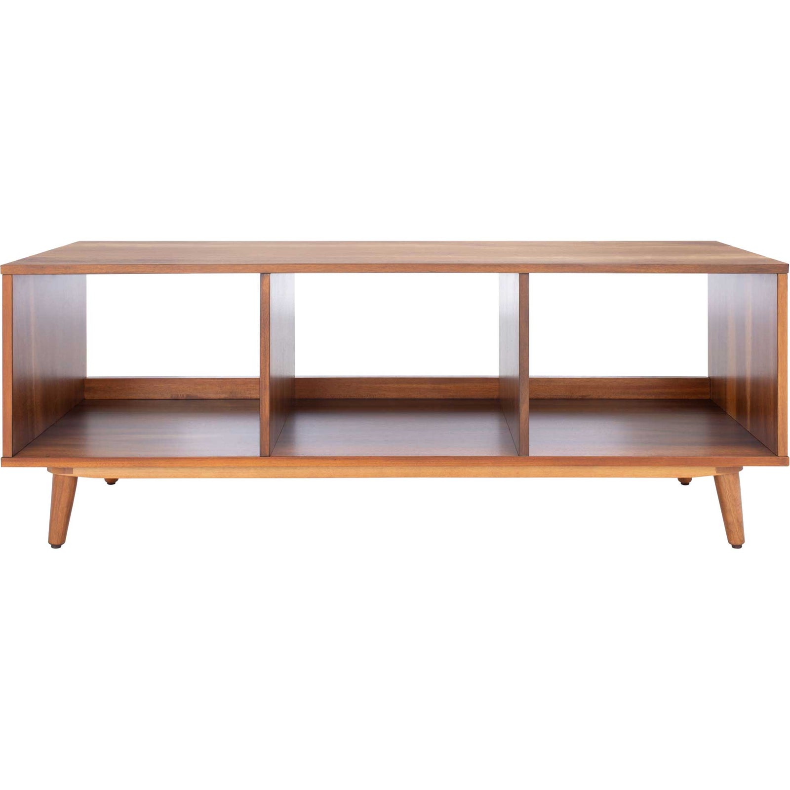 Crane Open Shelf Media Stand Natural Acacia