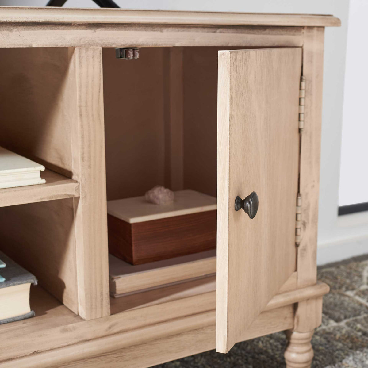 Ozbourne 2 Door 1 Shelf Media Stand Sand