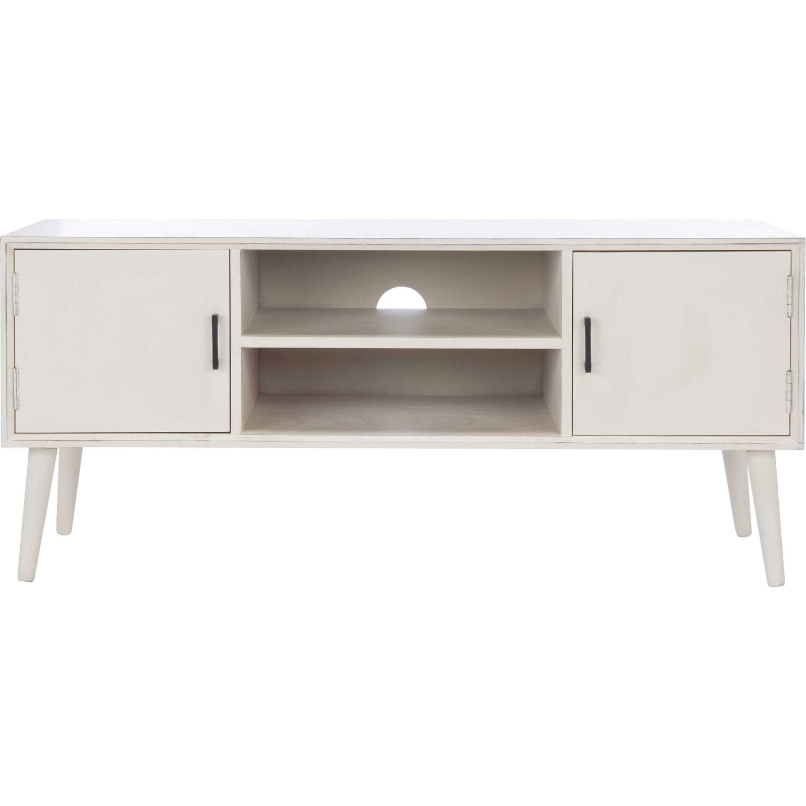 Sorrento 2 Door 1 Shelf Media Stand Distressed White