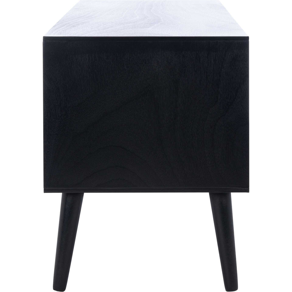 Sorrento 2 Door 1 Shelf Media Stand Black