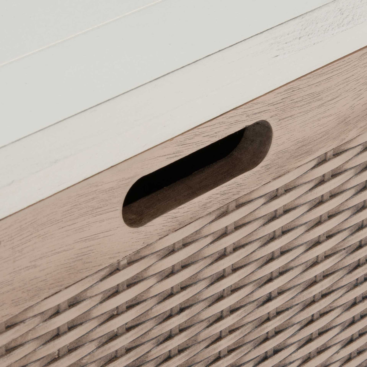 Lali 4 Drawer Media Stand Distressed White