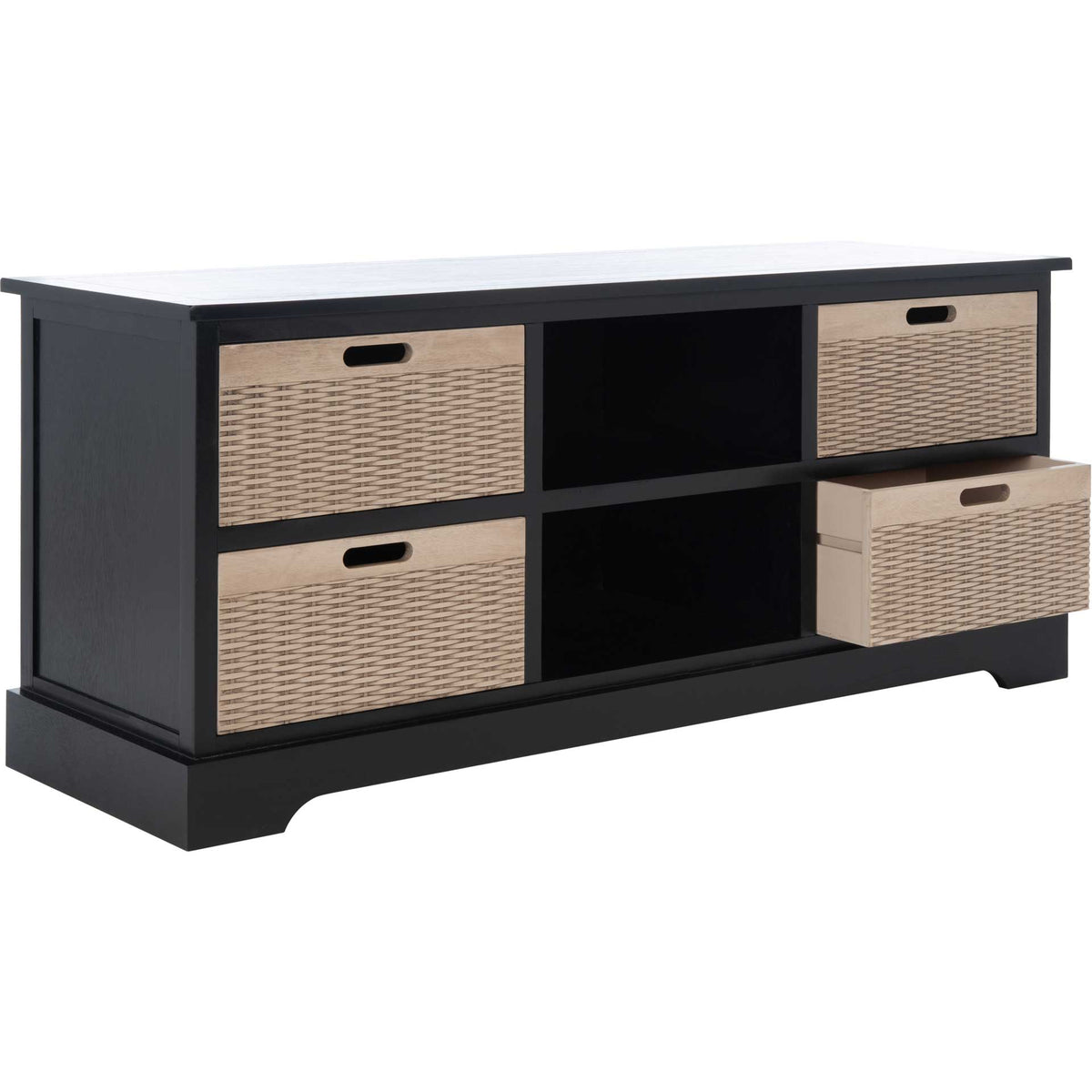 Lali 4 Drawer Media Stand Black