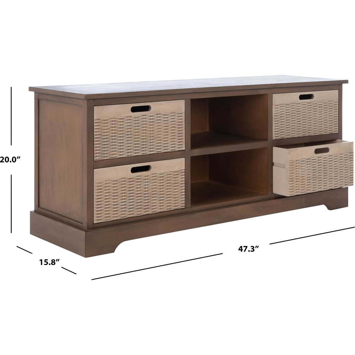 Lali 4 Drawer Media Stand Brown