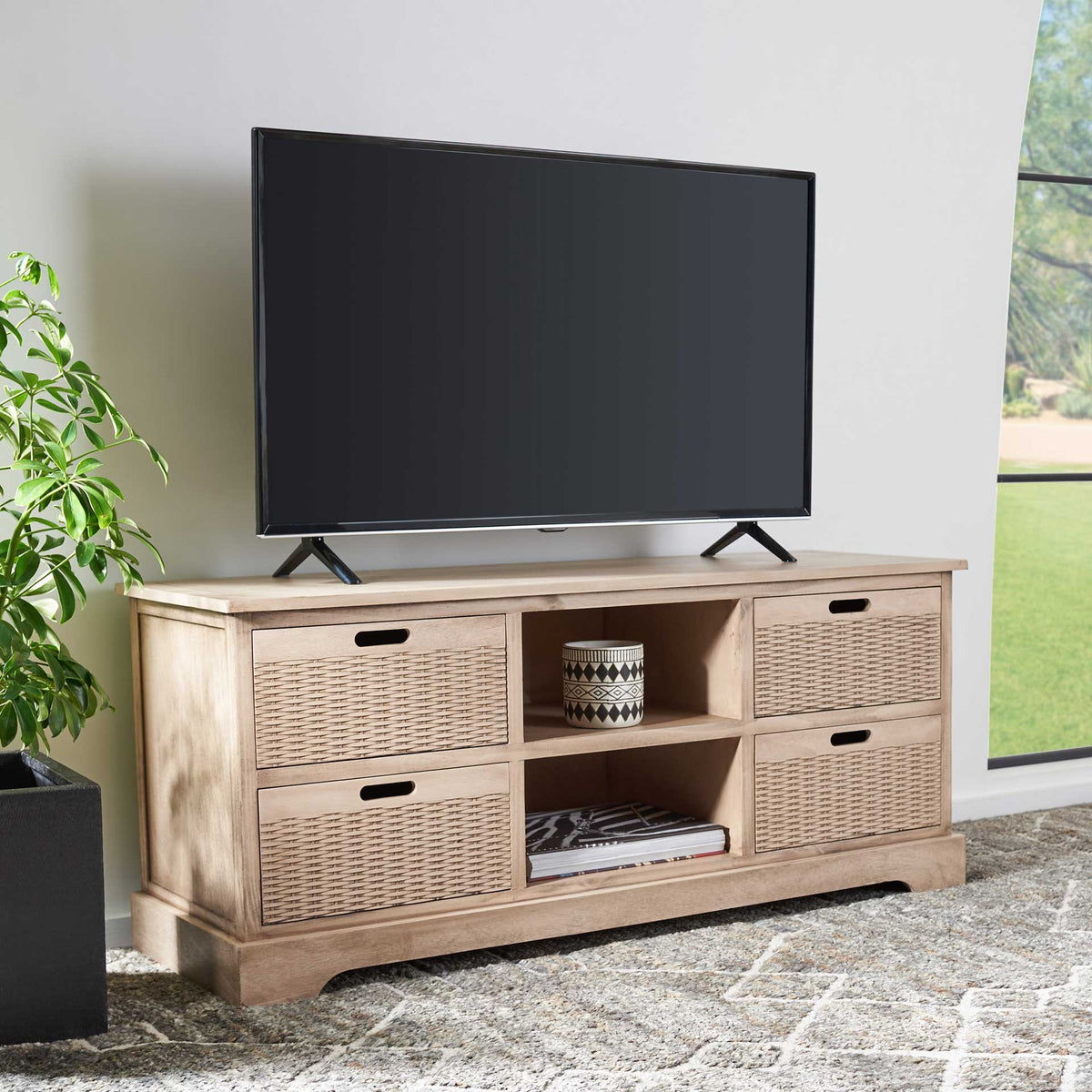 Lali 4 Drawer Media Stand Sand