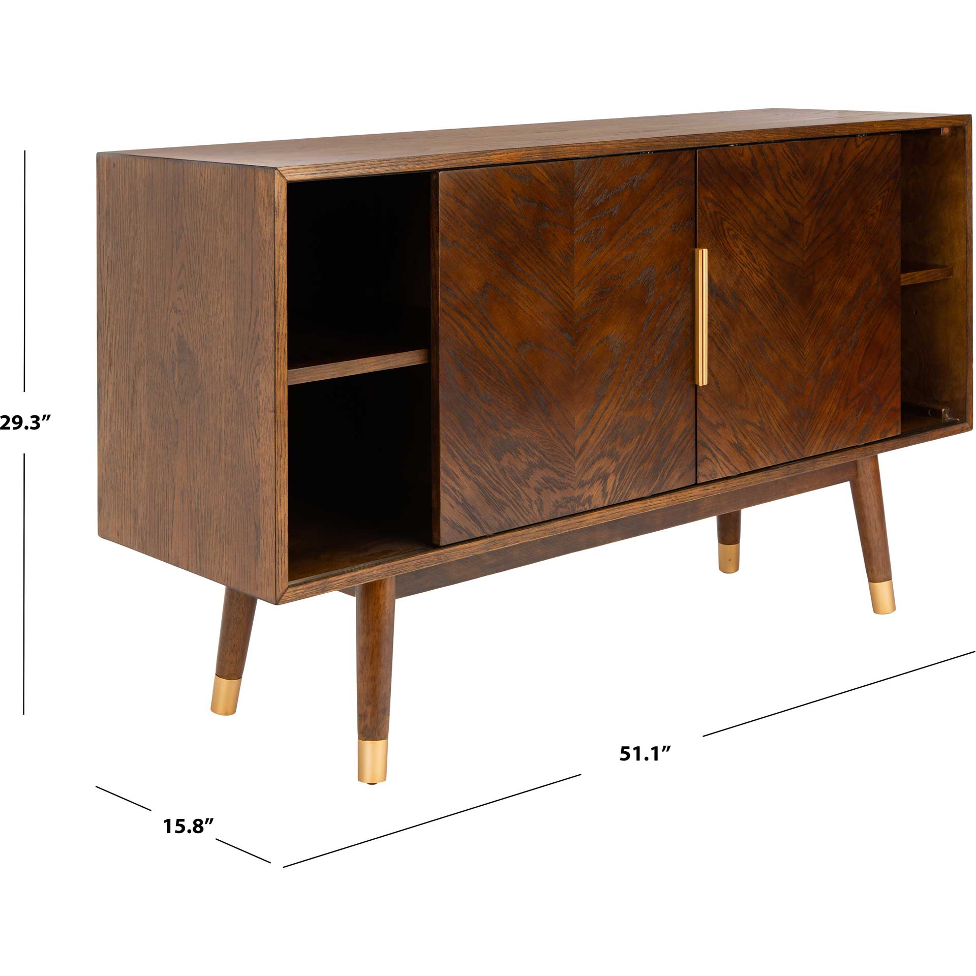 Liam 2 Door Media Stand Walnut