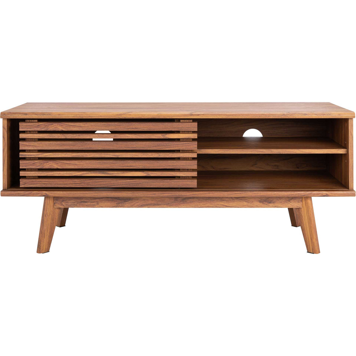 Audra 2 Shelf Media Stand Walnut