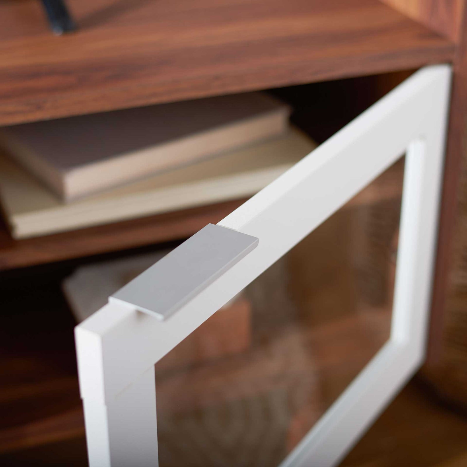 Sade 2 Shelf Media Stand Walnut/White