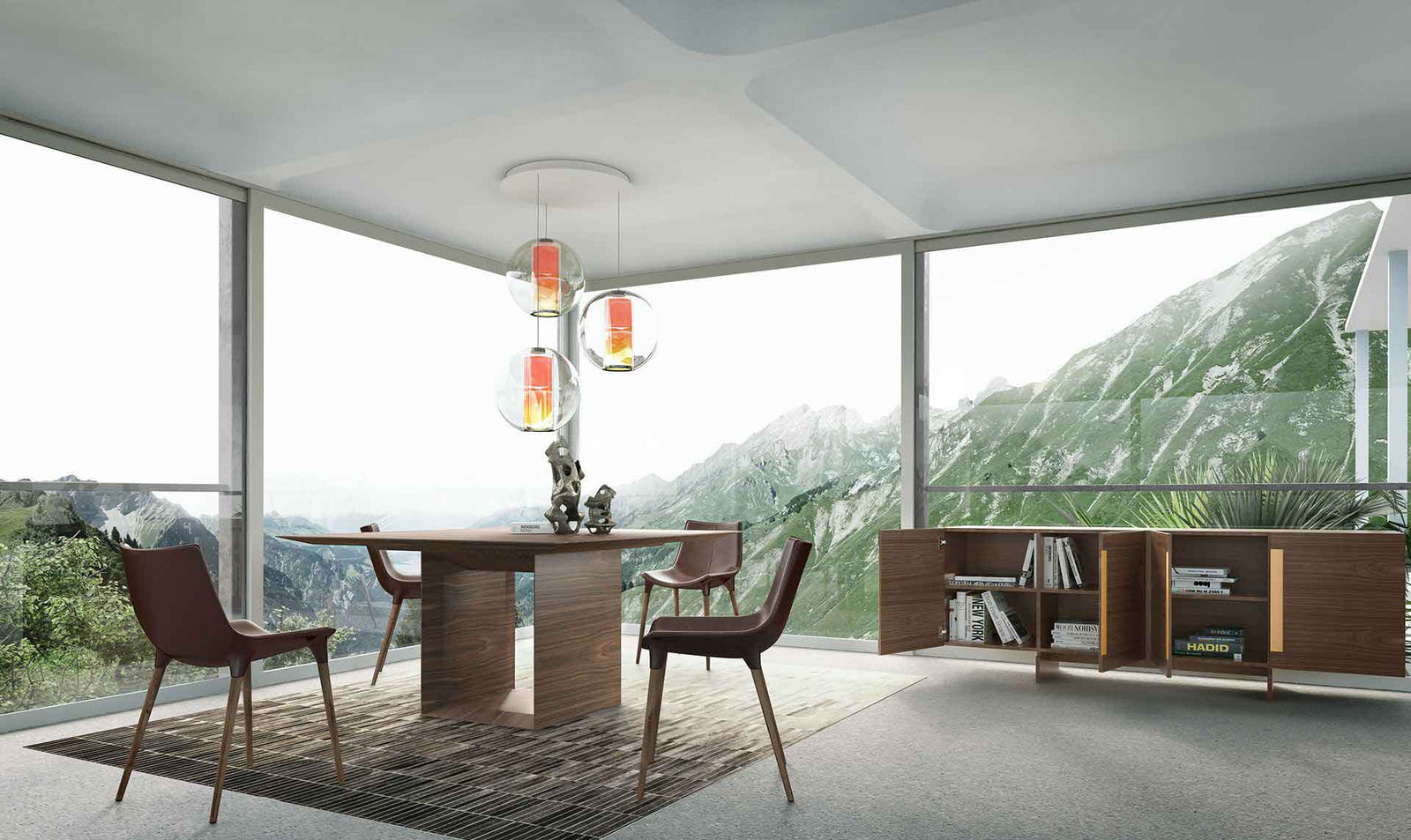 Greenwich Square Dining Table Walnut