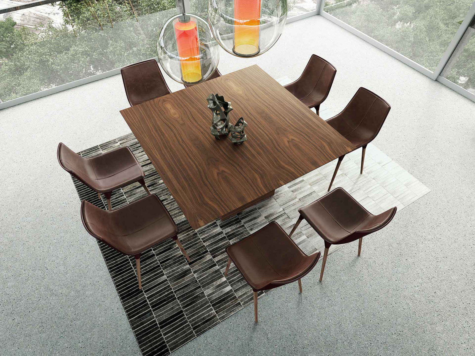 Greenwich Square Dining Table Walnut
