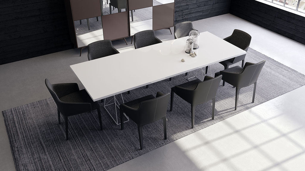 Curzon Dining Table White Lacquer