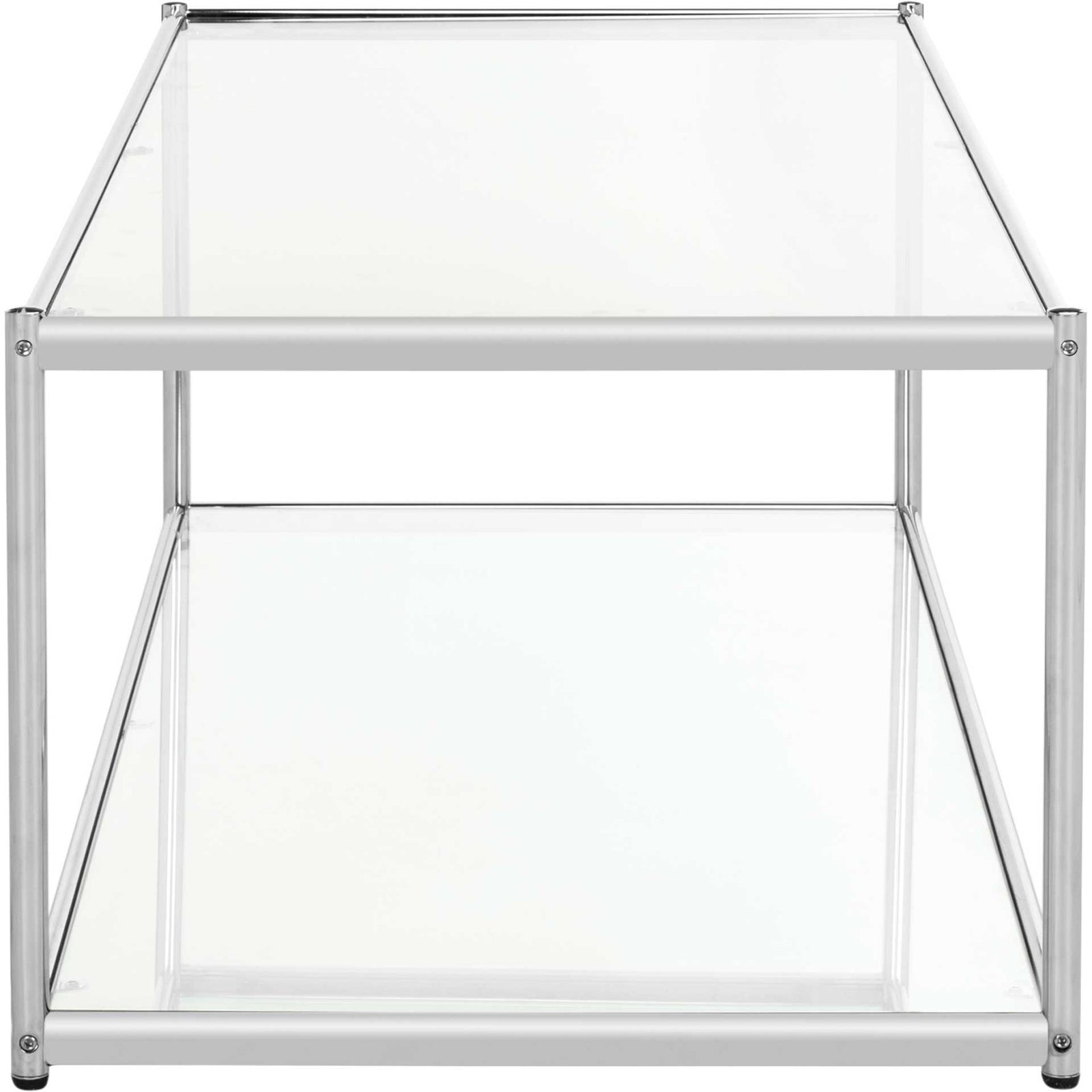 Zorn Glass Coffee Table Chrome