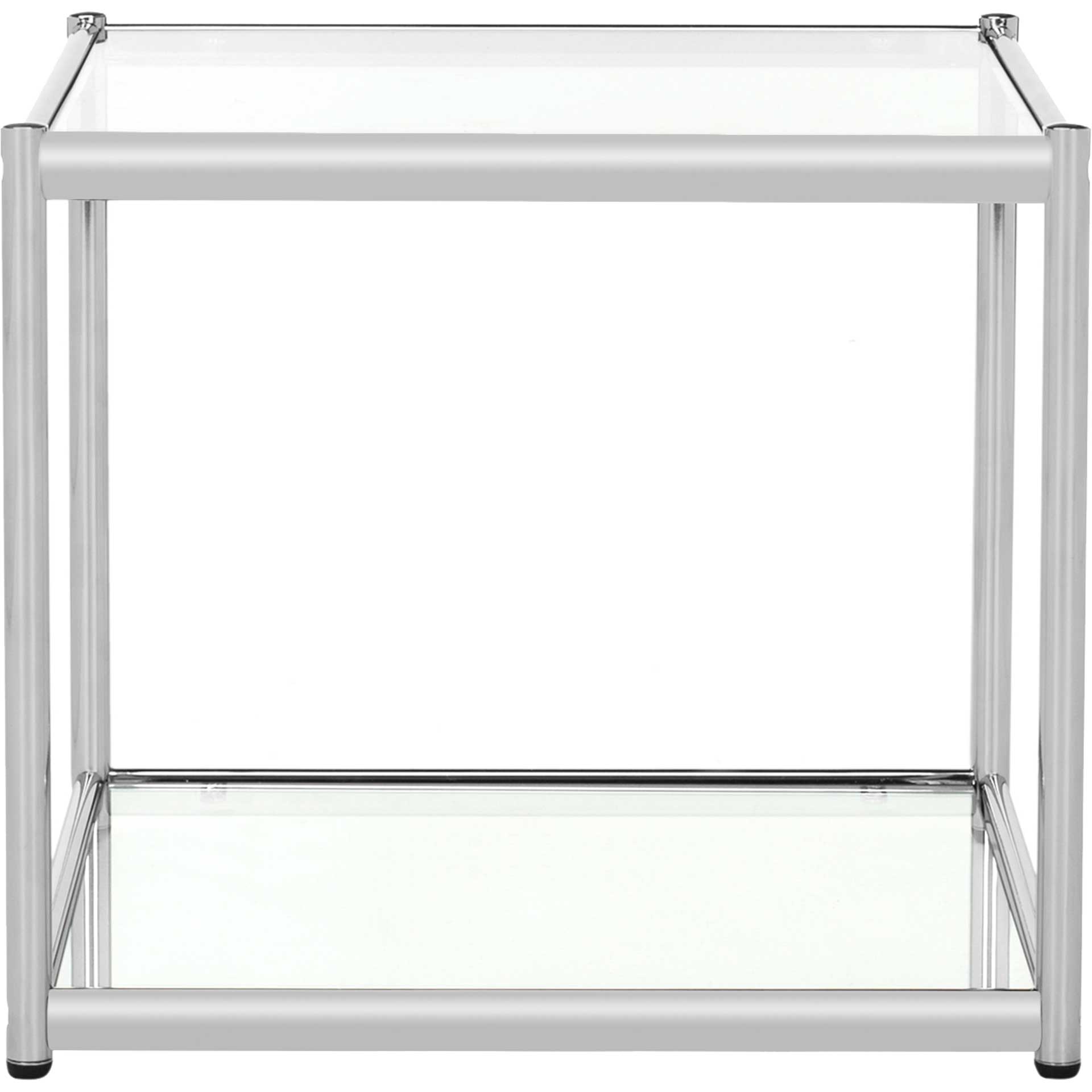Linnea Glass Side Table Chrome