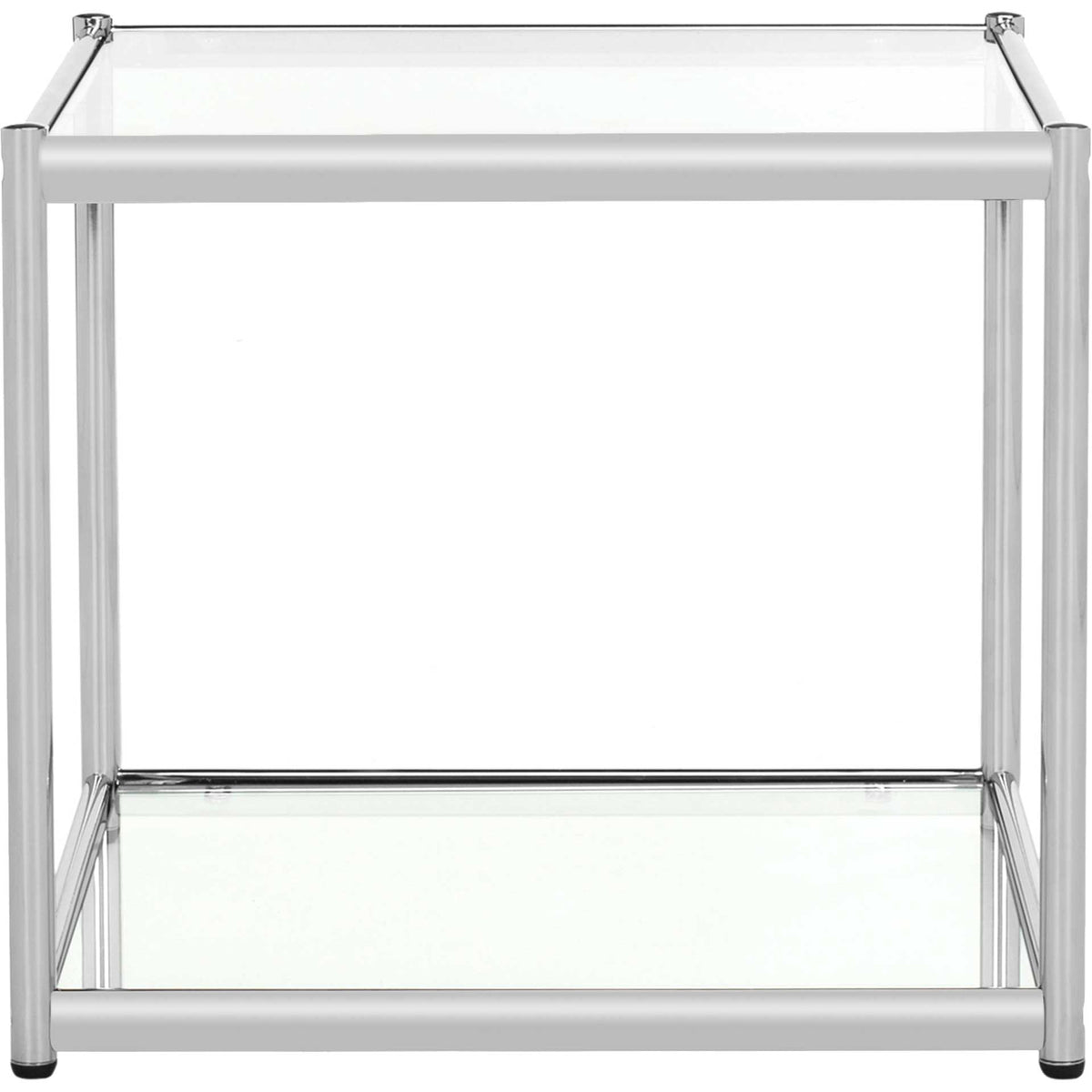 Linnea Glass Side Table Chrome