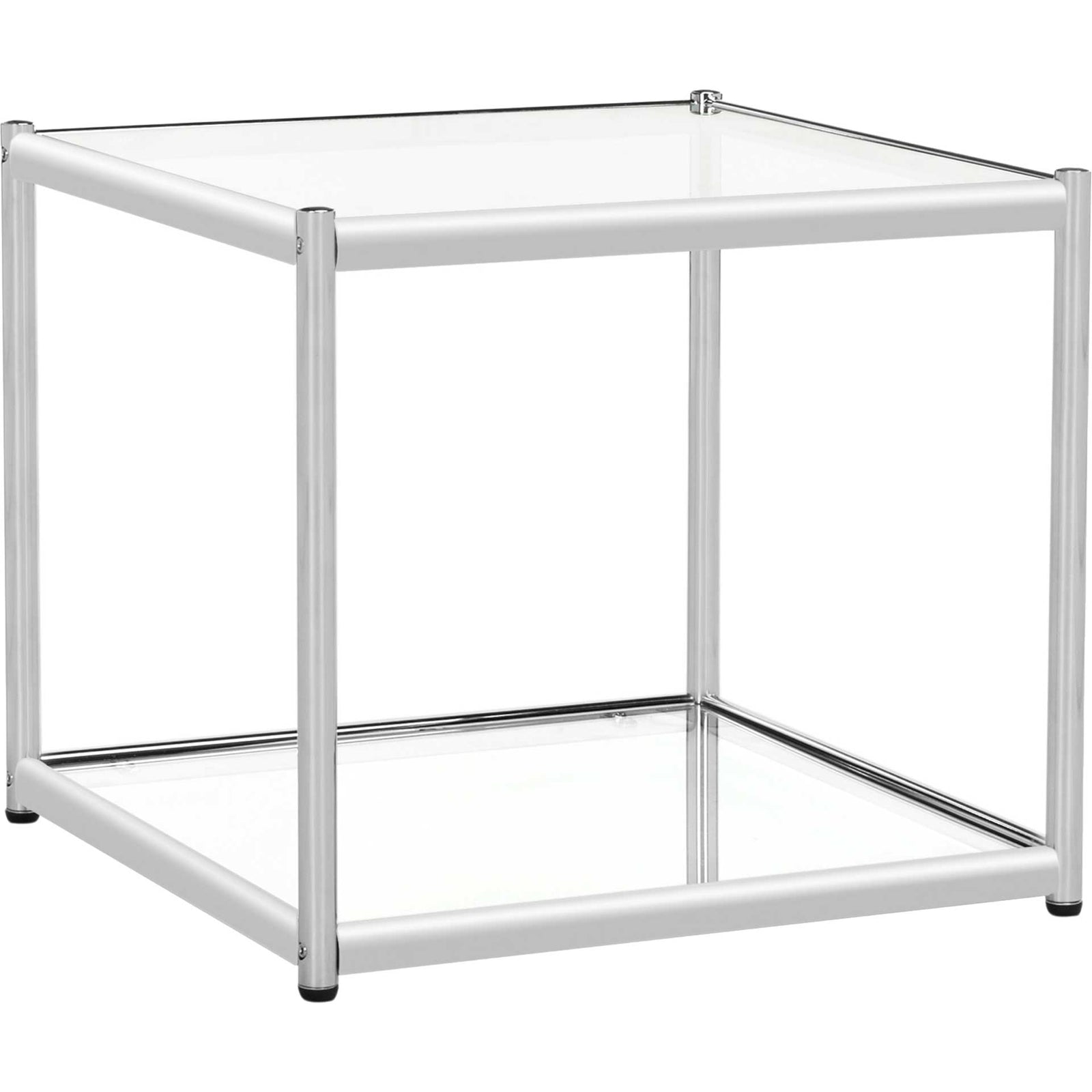 Linnea Glass Side Table Chrome