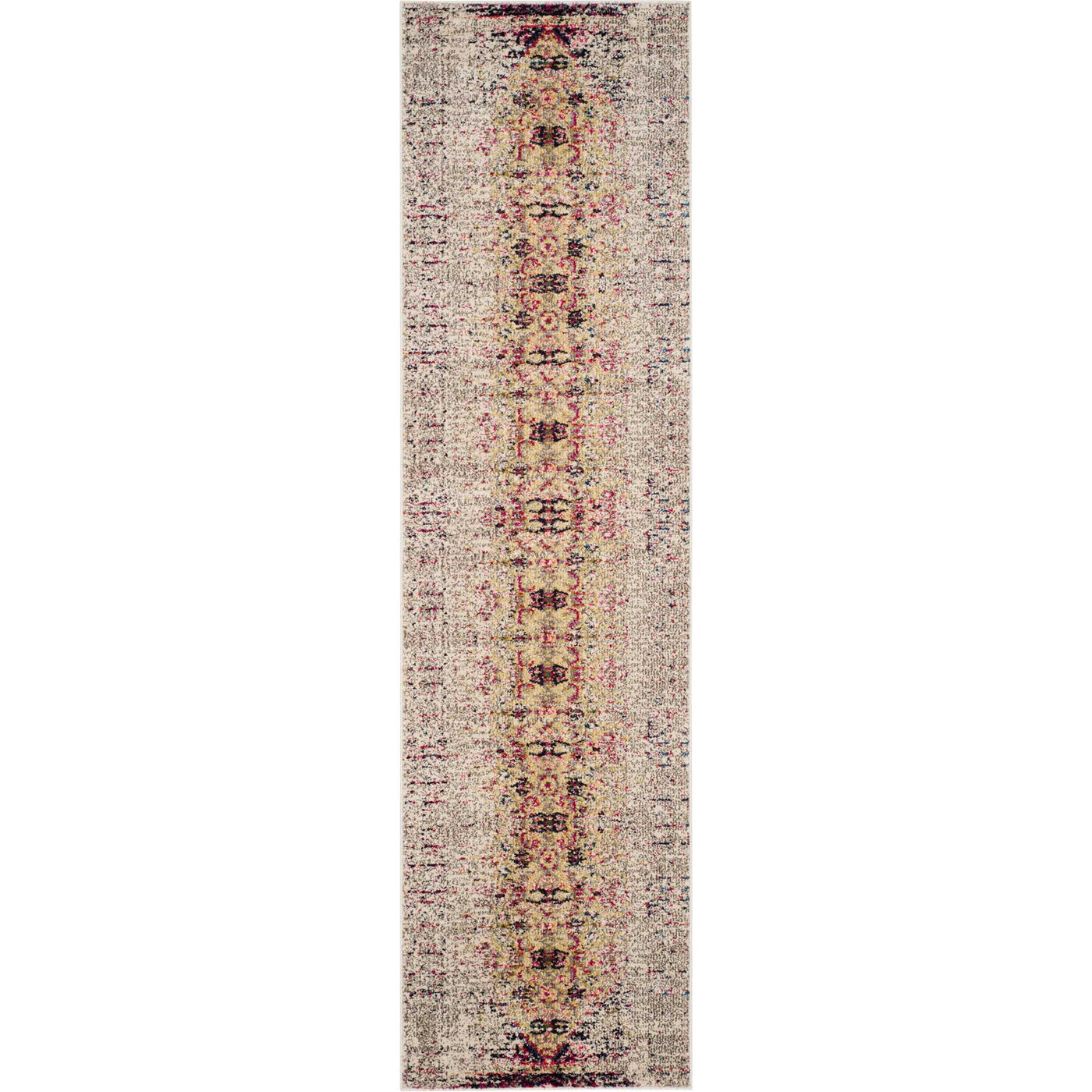Monaco Distressed Ivory/Pink Runner Rug - Froy.com