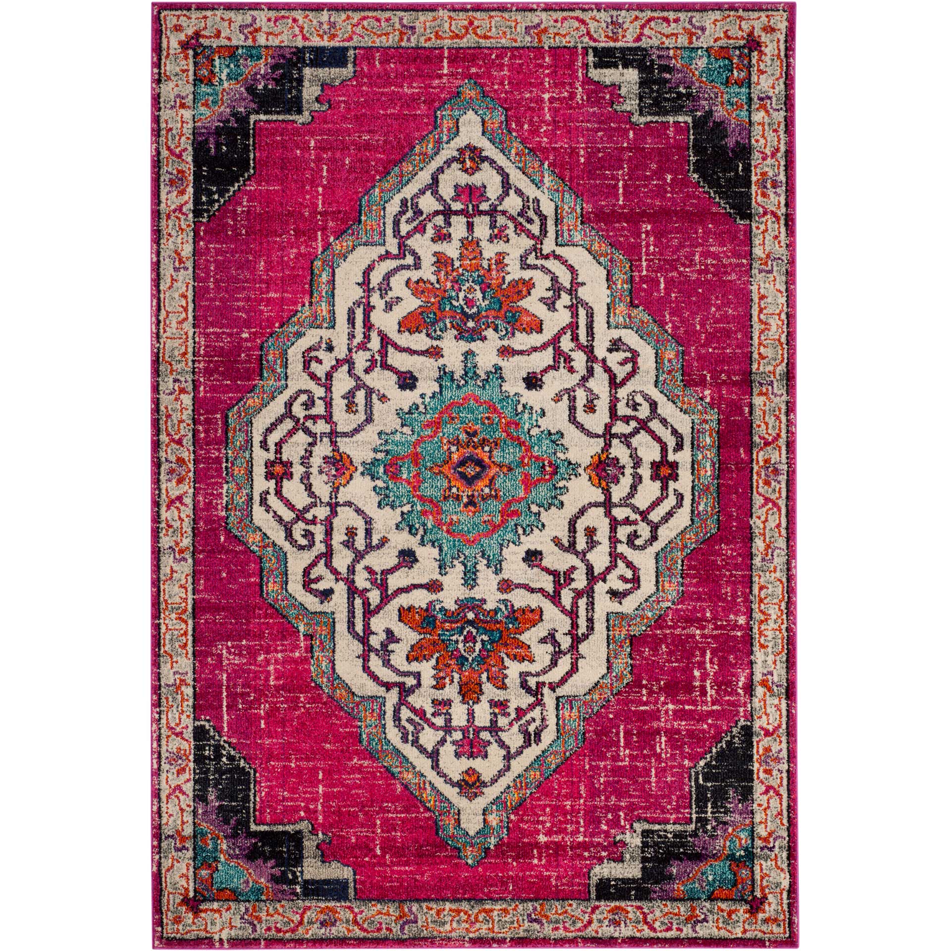 Monaco Pink/Ivory Area Rug - Froy.com