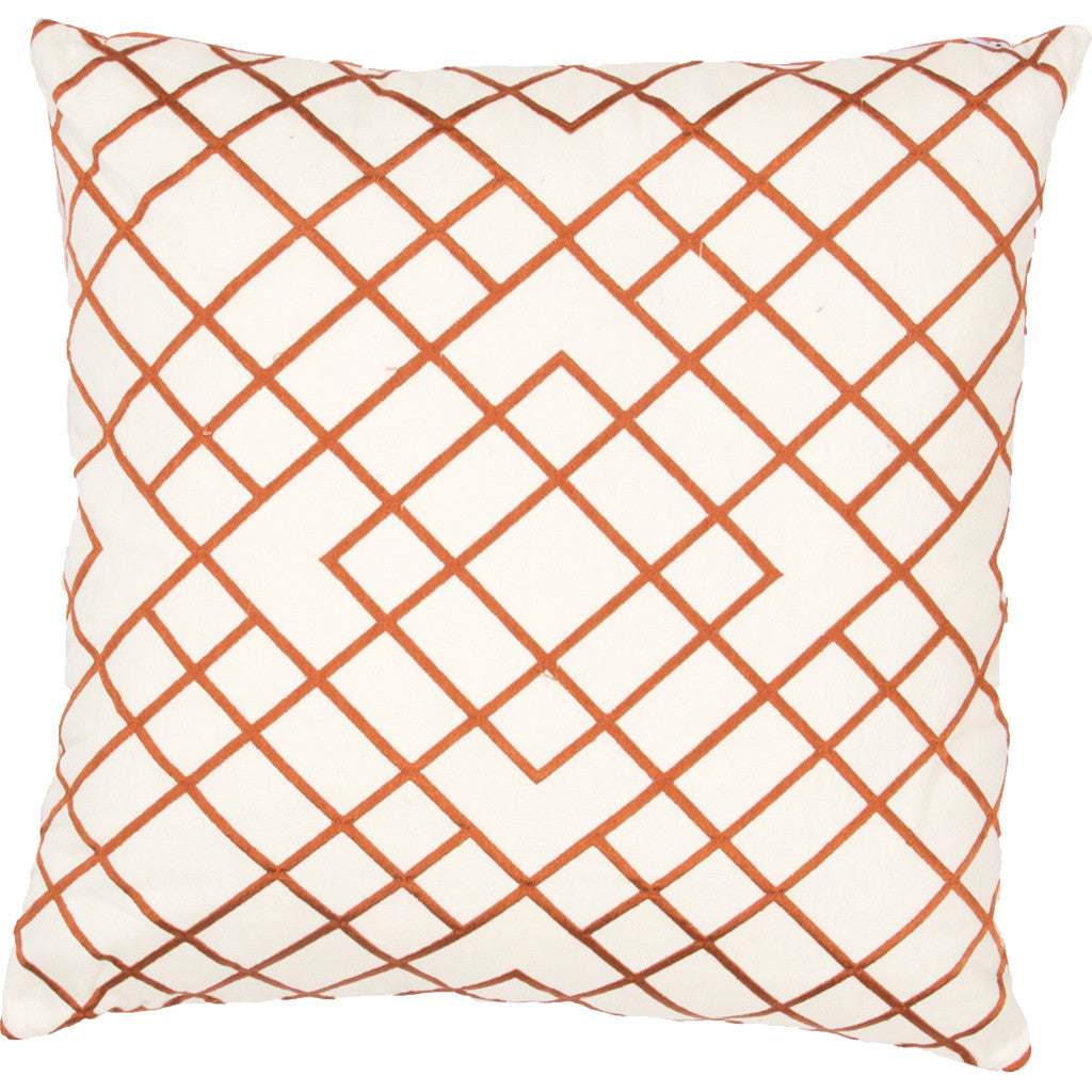 Modena Shake Cream/Rust Pillow